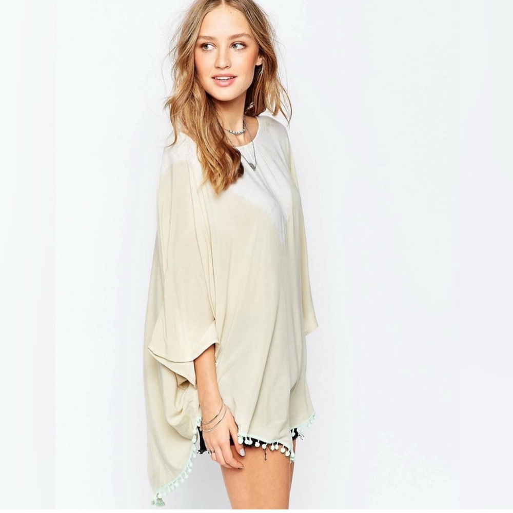 Gypsy 05 Creamy Beige & Ivory Tunic Top/Cover-Up NWT